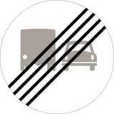 Ende des Überholverbots für Lastwagen.