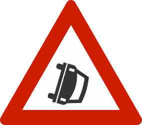 Warnung vor Unfallstelle.