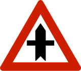 Vorfahrt an der Kreuzung.