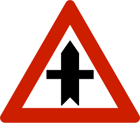 Vorfahrt an der Kreuzung.