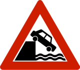 Warnung vor Kai oder Ufer.