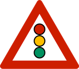 Warnung vor Ampeln voraus.