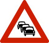 Warnung vor Verkehrsstaus.