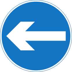 Links fahren vorgeschrieben.