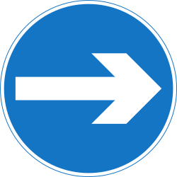 Rechts fahren vorgeschrieben.