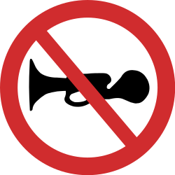 Hupen verboten.