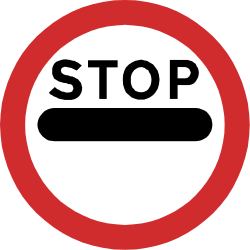 Einfahrt verboten (Kontrollstelle).