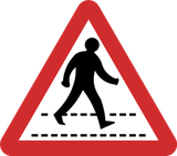 横断歩道に注意。