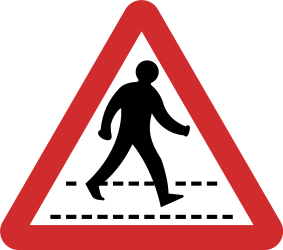 横断歩道に注意。