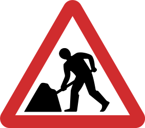 道路工事に注意。