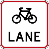 自転車レーン。