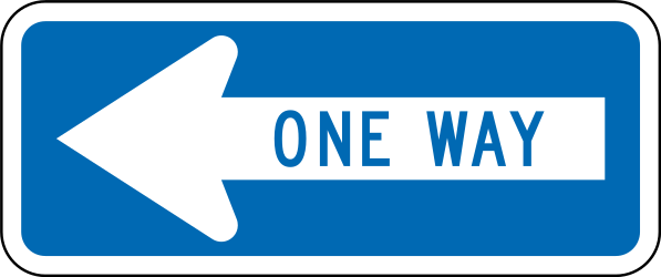 一方通行道路。
