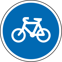 Vorgeschriebener Radweg.