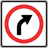 Turning right mandatory.