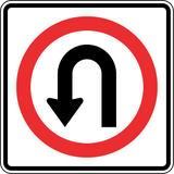 Turning around mandatory (U-turn).