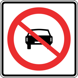Cars prohibited.