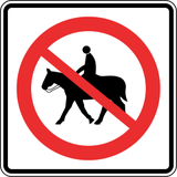 Equestrians prohibited.