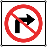 Turning right prohibited.