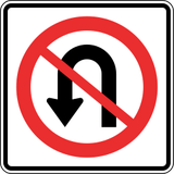 Turning around prohibited (U-turn).