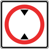 Vehicles higher than indicated prohibited.