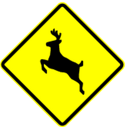 Warning for crossing deer.