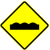 Warning for a bad road surface.
