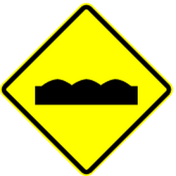 Warning for a bad road surface.