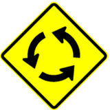 Warning for a roundabout.