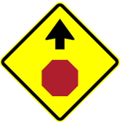 Stop and give way ahead.