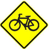 Warning for cyclists.