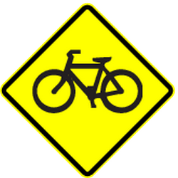 Warning for cyclists.