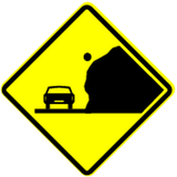 Warning for falling rocks.