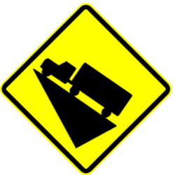 Warning for a steep ascent.