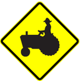 Warning for tractors.