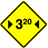 Warning for a width restriction.