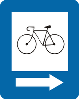 Fahrstreifen für Radfahrer.