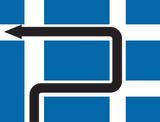 Route zum Linksabbiegen.