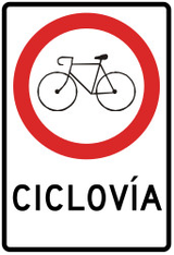 Vorgeschriebener Radweg.