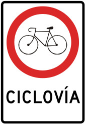 Vorgeschriebener Radweg.
