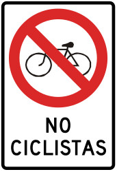 Radfahrer verboten.