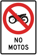 Motorräder verboten.