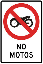Motorräder verboten.