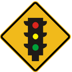 Warnung vor Ampeln voraus.