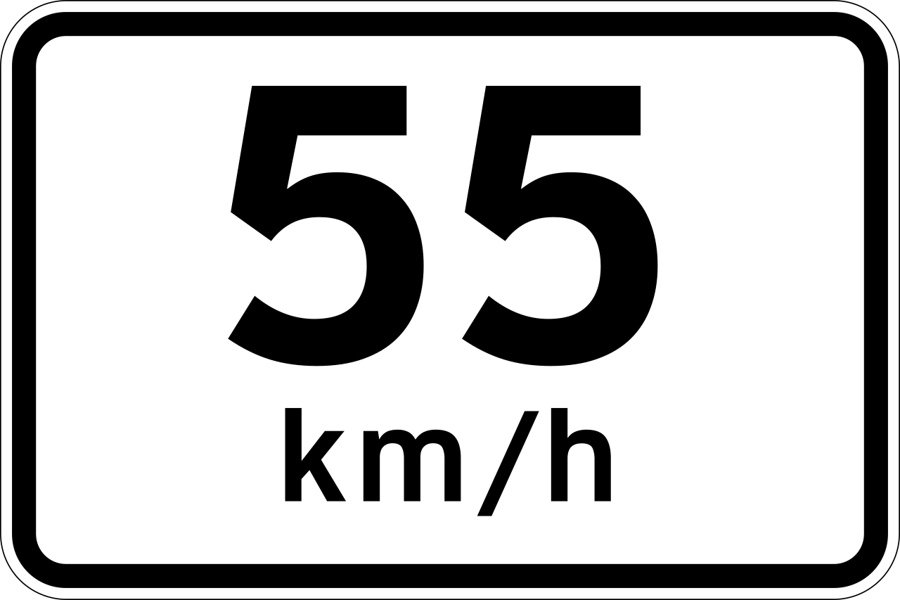 Recommended speed.