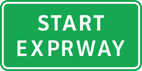 Beginn einer Kraftfahrstraße.