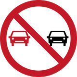 Overtaking prohibited.