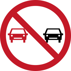 Overtaking prohibited.
