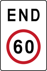 End of the speed limit.