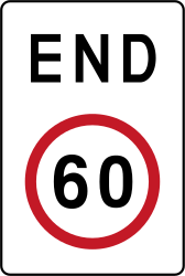 End of the speed limit.