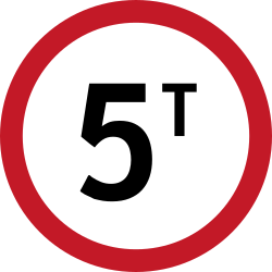 Vehicles heavier than indicated prohibited.